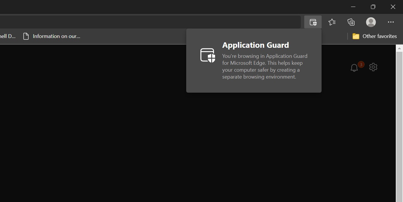 Edge in Application Guard Container..